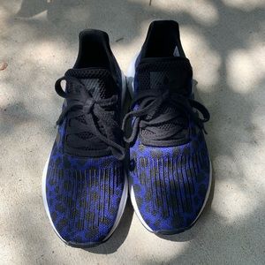 Violet blue cheetah print adidas swift run